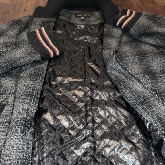 Forever 21 Men Los Angeles Varsity Bomber Retro Streetwear Coat Jacket Gray XL - Picture 5 of 16